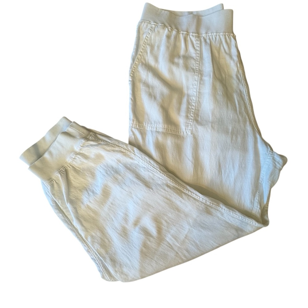 FAHERTY Women’s Arlie Jogger White Size XXL Tencel Linen Cotton - Picture 8 of 16